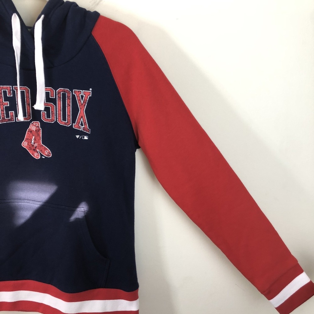 Boston Red Sox Fanatics Hoodie Sweatshirt Womens M Navy Red MLB Baseball - Picture 8 of 15